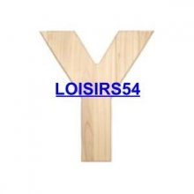 Lettre bois 1,85 cm Y lot de 5 pieces